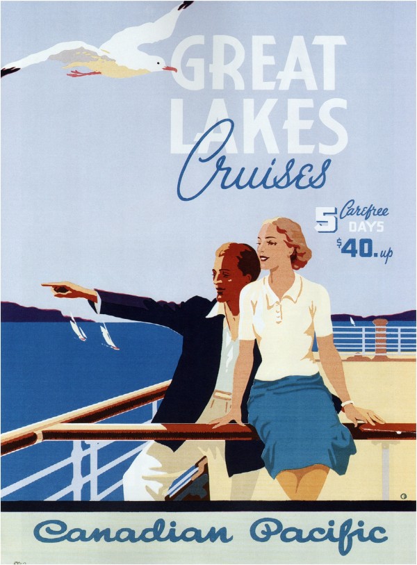Canadian Pacific Great Lakes Cruises Vintage Travel Poster by VINTAGE POSTER